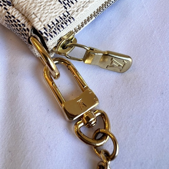 Authentic Louis Vuitton Damier Azur Mini Pochette - Picture 9 of 10